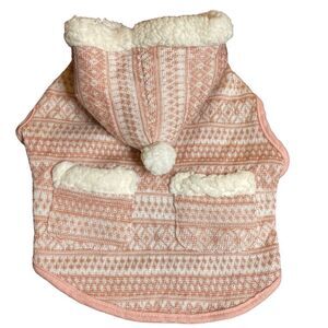 Sherpa-Lined Fair Isle Sweater Dog Coat